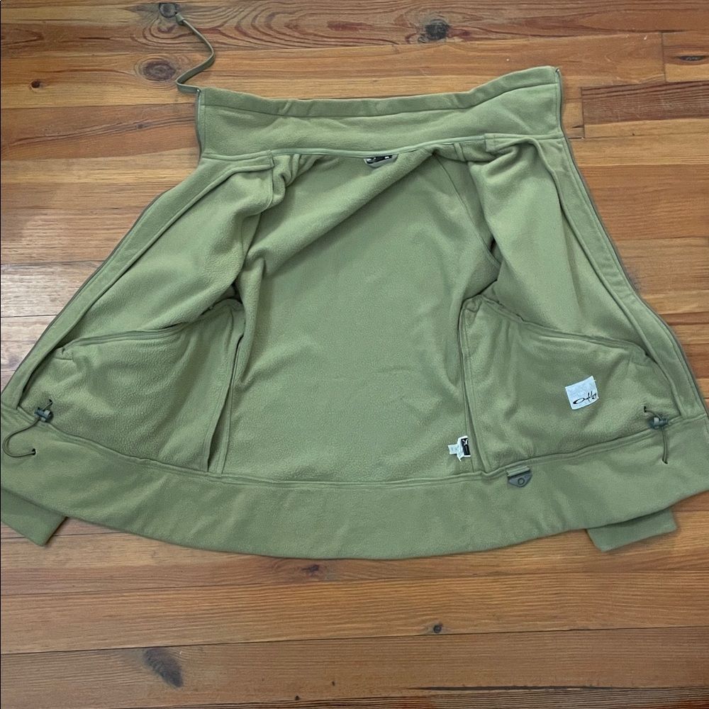 Oakley Olive Green Full Zip Fleece Jacket Womens Size XL Outdoors - Picture 4 of 14